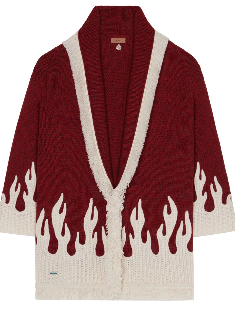 Affordable flame-motif Alanui wool-blend Women cardigan 0817